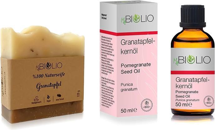 Produktbild MyBiolio Granatapfelkernöl & Naturseife Granatapfel