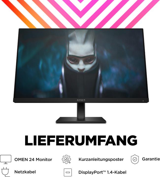 Immagine prodotto HP OMEN/24/23,8" /IPS/FHD/165Hz/1ms/Nero/2R (1920 x 1080 pixel, 23.80")