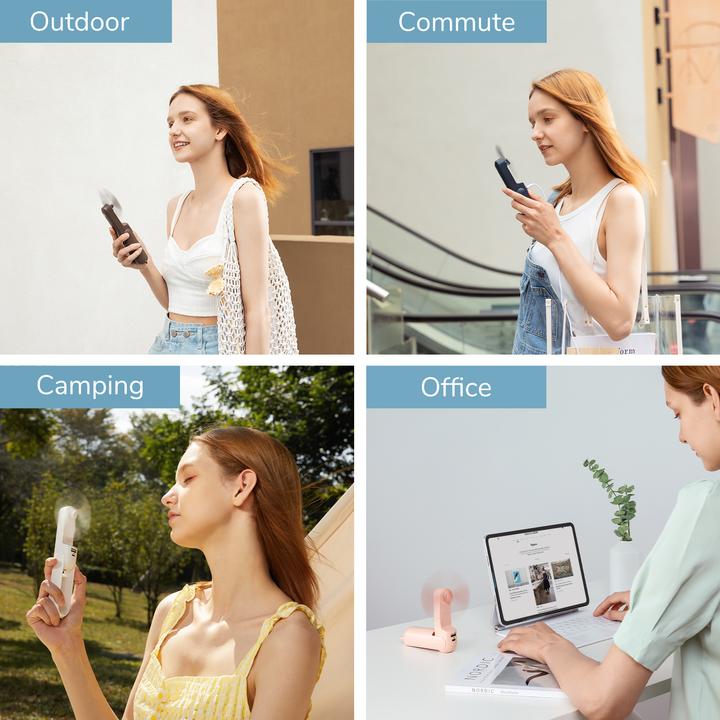 Actual product image Jisulife Handheld Fan Life8 white