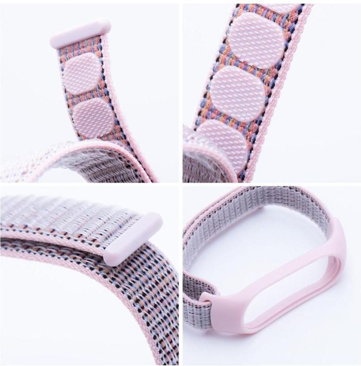 Actual product image OEM Strap Nylon strap for XIAOMI Mi Band 5 / 6 / 7 pink (07) (Nylon)