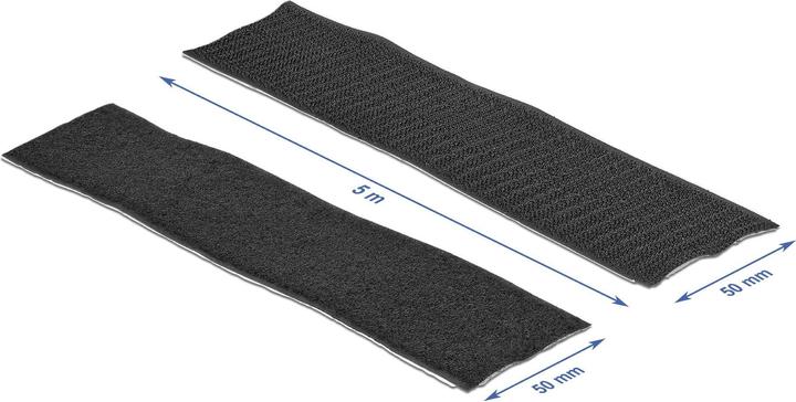Immagine prodotto Delock Rotolo di nastro in velcro 5m x 50 mm Nastro adesivo e velcro nero (50 mm)
