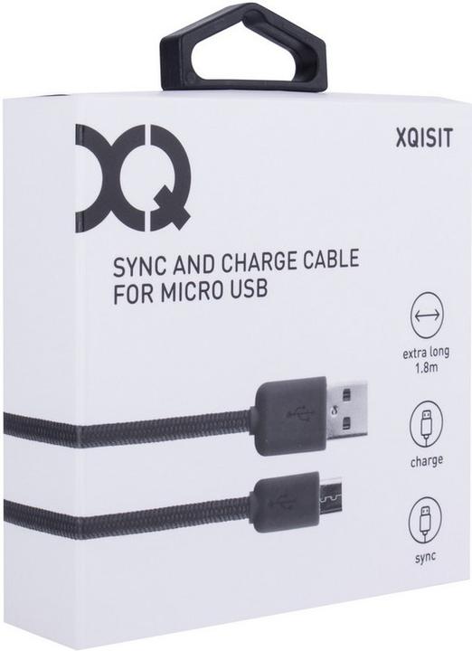 Actual product image Xqisit microUSB (1.80 m, USB 2.0)