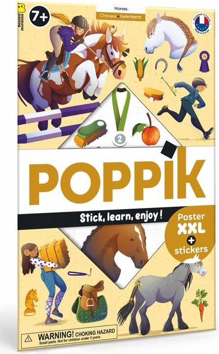 Actual product image Poppik Sticker learning poster horses