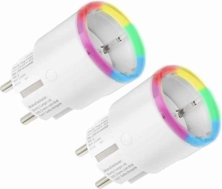 Actual product image Shelly WLAN socket outlet Plug S Gen3, Matter, white, 2 pieces