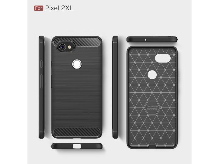 Actual product image Screenguard Google Pixel 2 XL Cover Carbon Brushed Soft TPU (Google Pixel 2 XL)