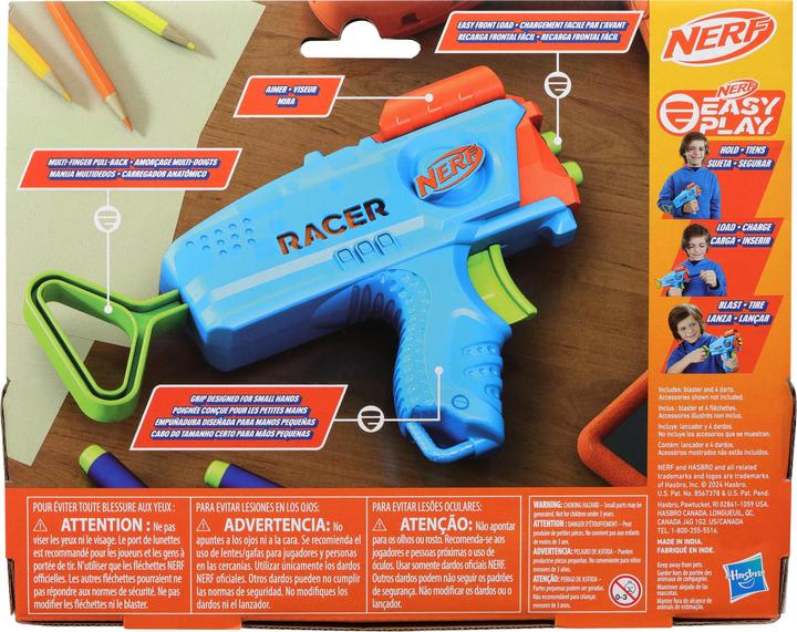 Actual product image Nerf Elite Junior Racer Easy Play Dart Blaster