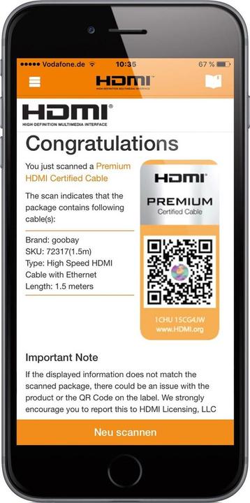 Actual product image Goobay HDMI (Typ A) — HDMI (Typ A) (3 m, HDMI)