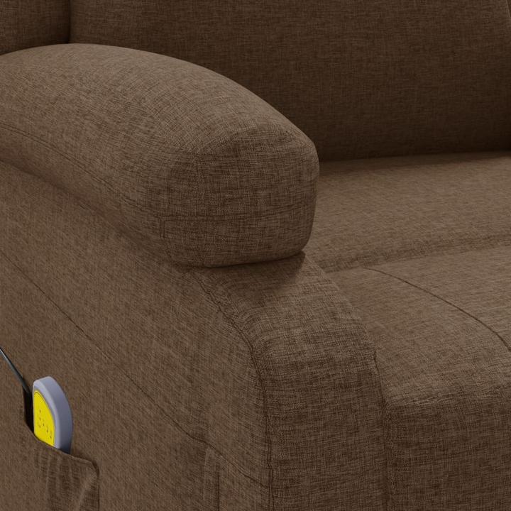 Image du produit VidaXL Fauteuil de massage Fauteuil de télévision Fauteuil relax Fauteuil de relaxation Marron Tissu