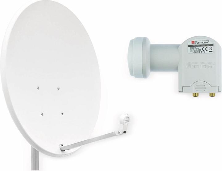 Actual product image Opticum Opti QA60 Twin LNB LTP-04H gy (Parabolic antenna, DVB-S / -S2)