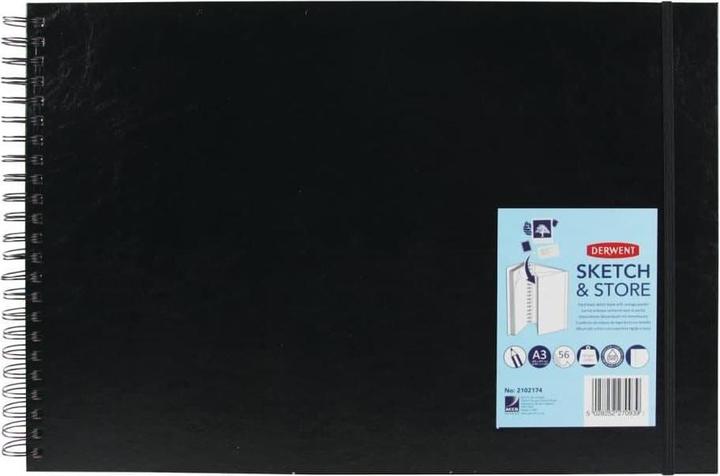 Actual product image Derwent Sketch & Store hardcover sketchbook, DIN A3, 56 sheets (A3, Hardcover)