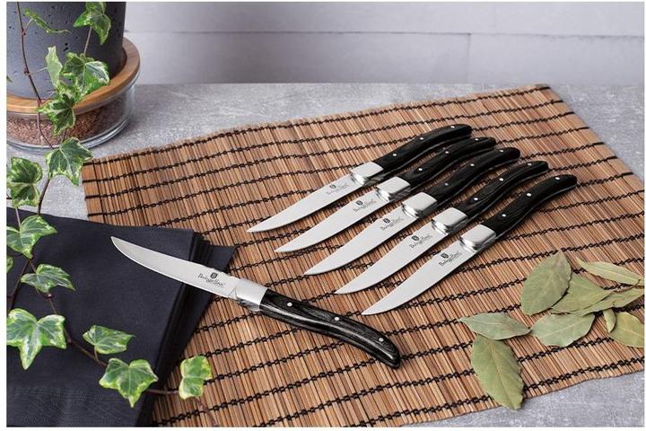 Produktbild BerlingerHaus 6 pcs steak knife with black wood handle (BH/2469) (6 Stück, Messer)