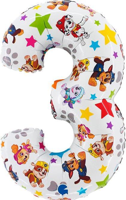 Produktbild Grabo Balloons XL Paw Patrol Zahlen 3 Ballon
