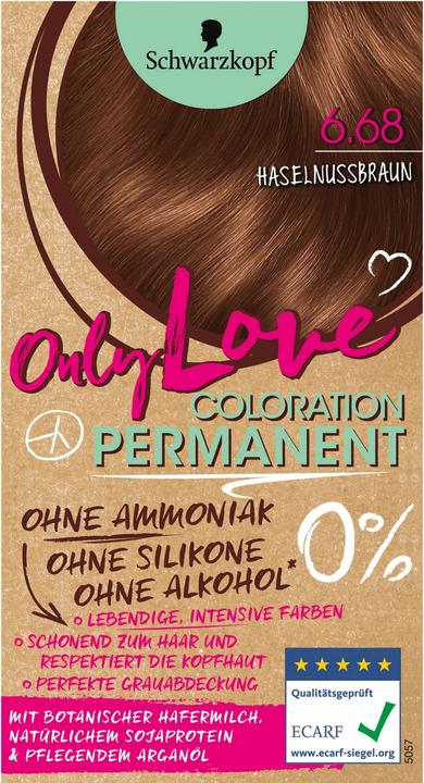 Image du produit Schwarzkopf Only Love Only Love 6.68 Hazelnut Brown (Marron)