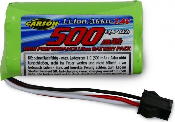 Actual product image Carson 7.4V/500mAh Li-Ion Battery Land Rover, JST (7.40 V, 500 mAh)