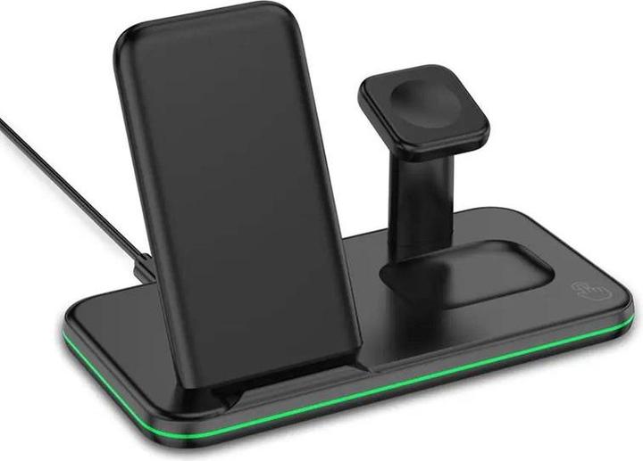 Actual product image Hermex 3-in-1 Charging Station for Smartphone Smartwatch Headphones Docking Station (15 W)