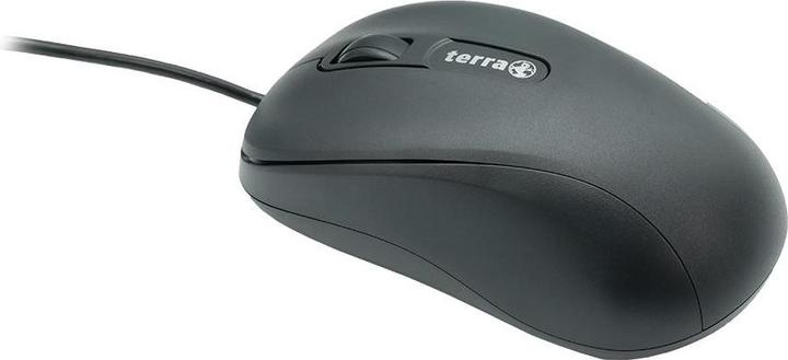 Actual product image Wortmann TERRA Mouse 1500 Corded USB black 3-button, symmetrical (Cable)