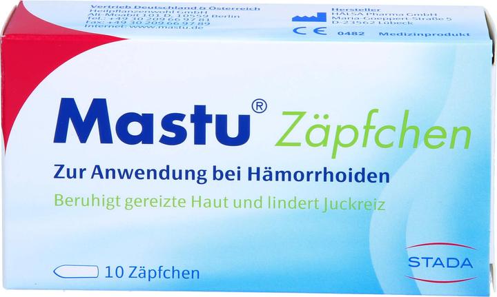 Image du produit Stada Suppositoires Mastu, 10 pcs. Suppositoires (Lotion de toilette intime)