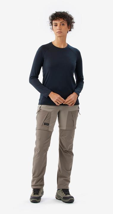 Actual product image Forclaz Merinoshirt Damen langarm - Merino Resist blau (L)
