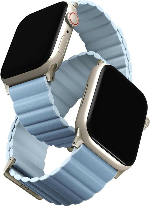 Immagine prodotto Uniq pasek Revix Premium Apple Watch Series 1/2/3/4/5/6/7/8/SE/SE2 38/40/41mm Edition Reversible Mag (Acciaio inossidabile, Silicone, Vera pelle)