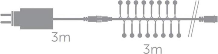 Produktbild Light Creations Clusterlight LED - 3 m - 176 mehrf?rbige Kugeln - transparenter Draht - 24 V (3 m)