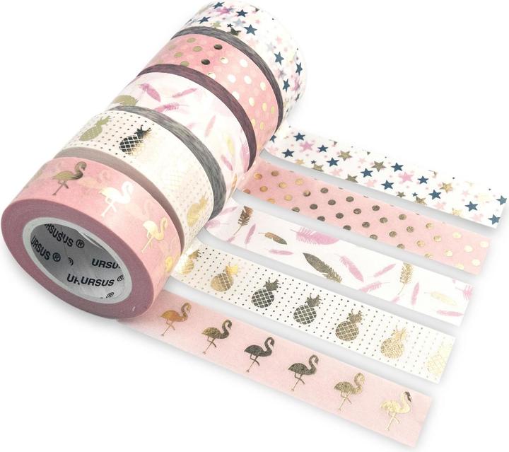 Ursus Washi Tape Tropic Flamingo