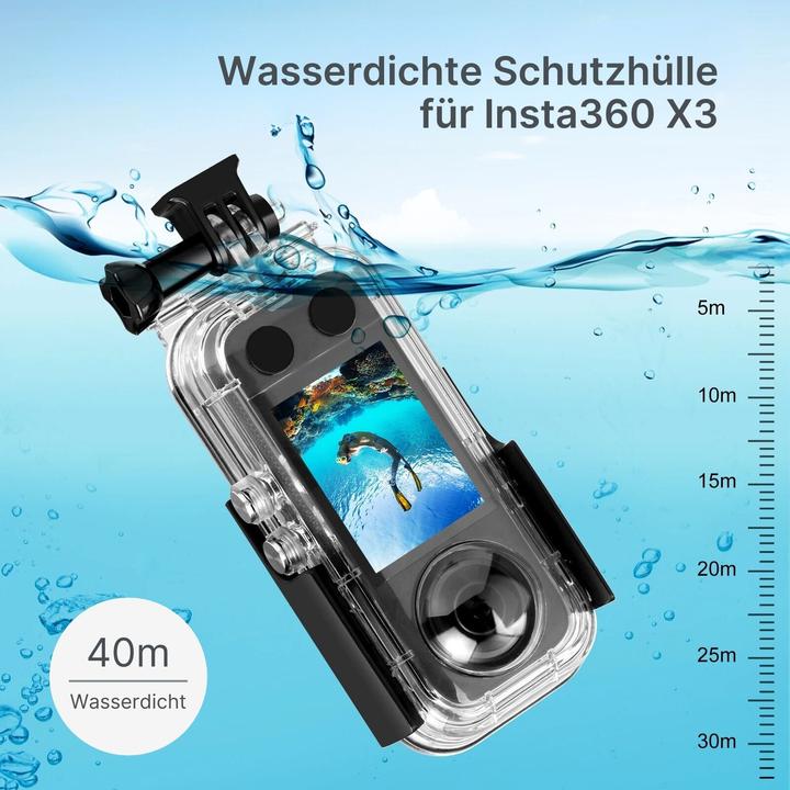 Actual product image Hermex Underwater housing for Insta360 X3 Protective frame Dive case Dive housing (x3)