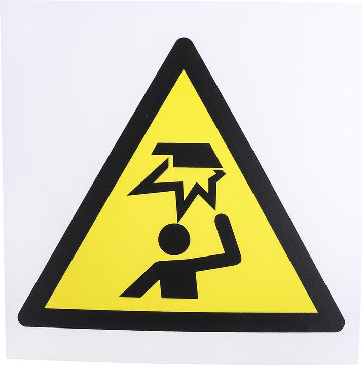 Image du produit Rs Pro Panneau d'avertissement de danger en plastique, obstacle au-dessus de la hauteur de la tête, 200 mm