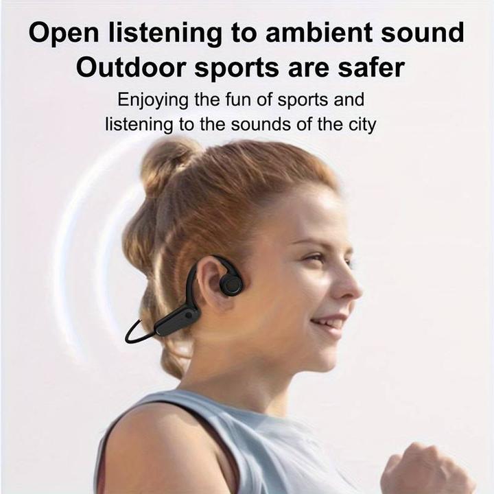 Produktbild PhoneLook Stylische kabellose Bluetooth-Knochenleitungs-Kopfhörer für Sport Laufen Radfahren Fitness (ANC, 11 h, Kabellos)