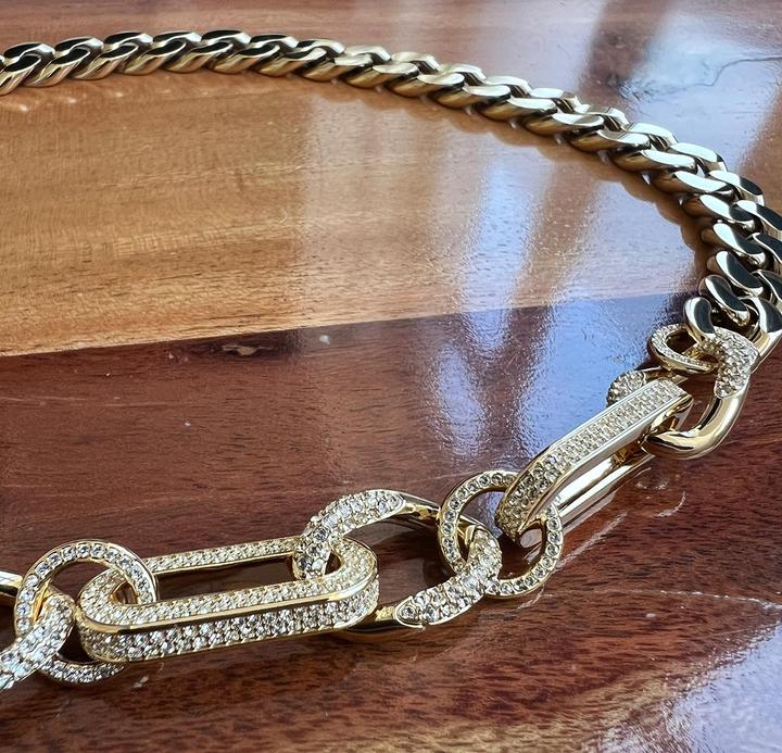 Produktbild Swarovski Dextera Statement Halskette Gold S (Swarovski Metall, 42 cm)