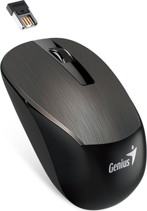 Actual product image Genius mouse NX-7015, 1600DPI, 2.4 (GHz), optical, 3 kl., wireless, chocolate, 1 pc AA, Blue-eye sensor (Wireless)