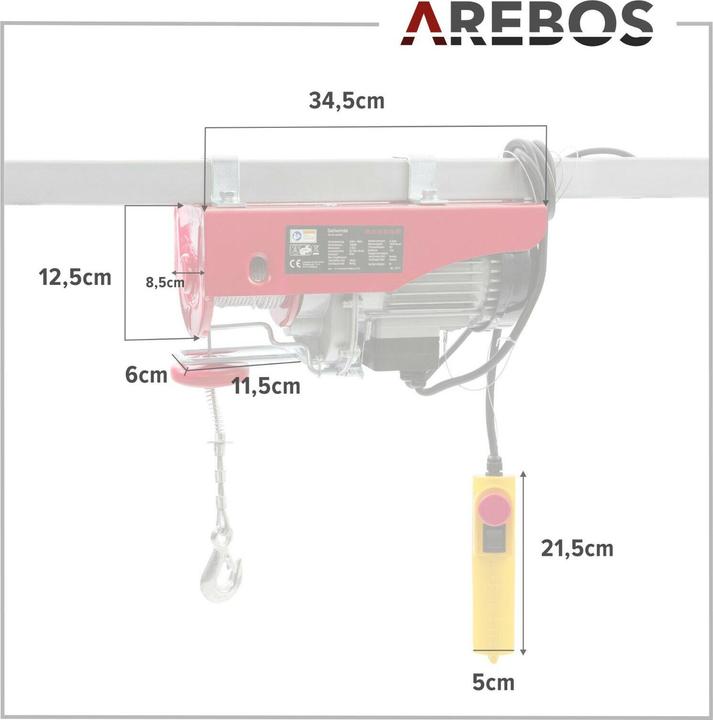 Actual product image Arebos Cable winch