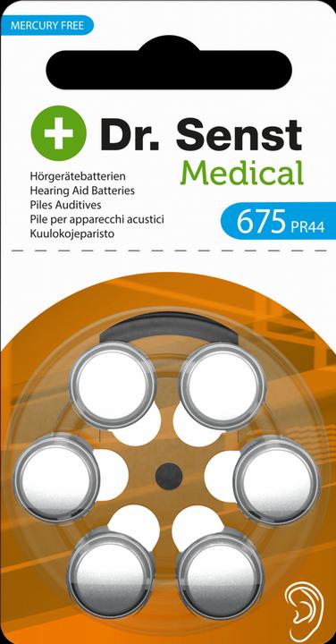 Dr. Senst 1x6 Medical hearing aid batteries type 675 (6 pcs., CR2032)