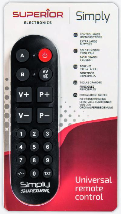 Immagine prodotto Superior Simply Numeric (Telecomando universale, Infrarossi)