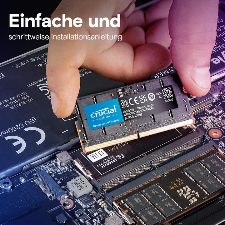 Actual product image Crucial SORAM D5 5600 64GB CL46 (1 x 64GB, 5600 MHz, DDR5 RAM, SO-DIMM)