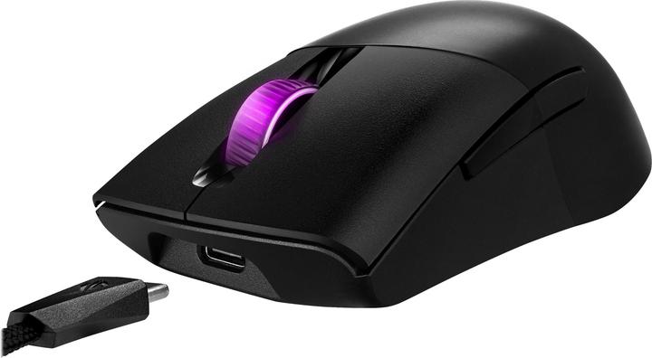 Actual product image ASUS Gaming mouse ROG KERIS RGB - black (Wireless, Cable)