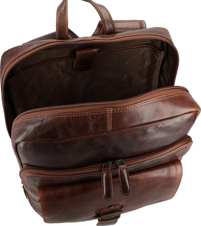 Immagine prodotto Greenburry Zaino robusto in pelle con scomparto per laptop da 39 cm (15 l)