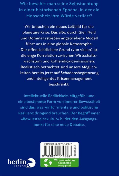Actual product image Bewusstseinskultur (German, Thomas Metzinger, 2023)