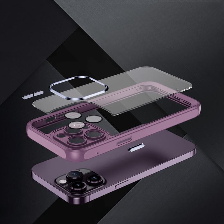 Actual product image Cover-Discount iPhone 15 Pro - Case with camera protection purple (Apple iPhone 15 Pro)