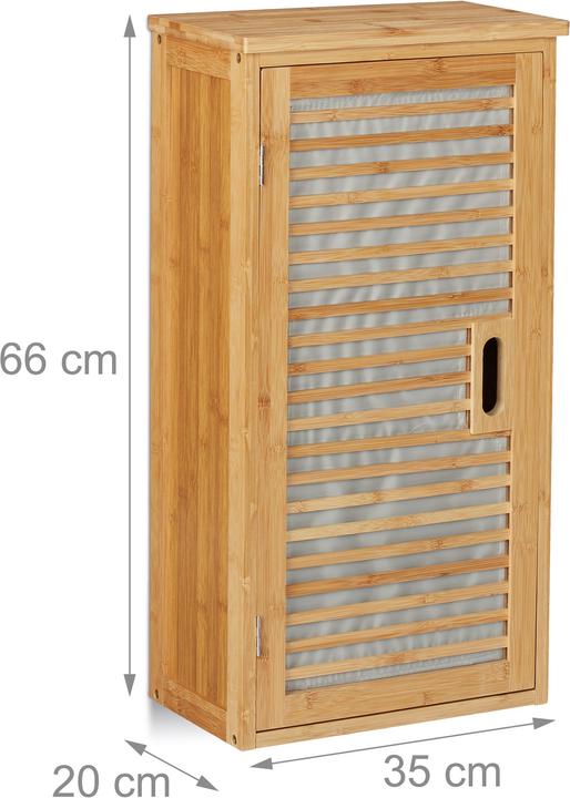 Immagine prodotto Relaxdays Pensile da Bagno, Bambù (35 x 20 x 66 cm)