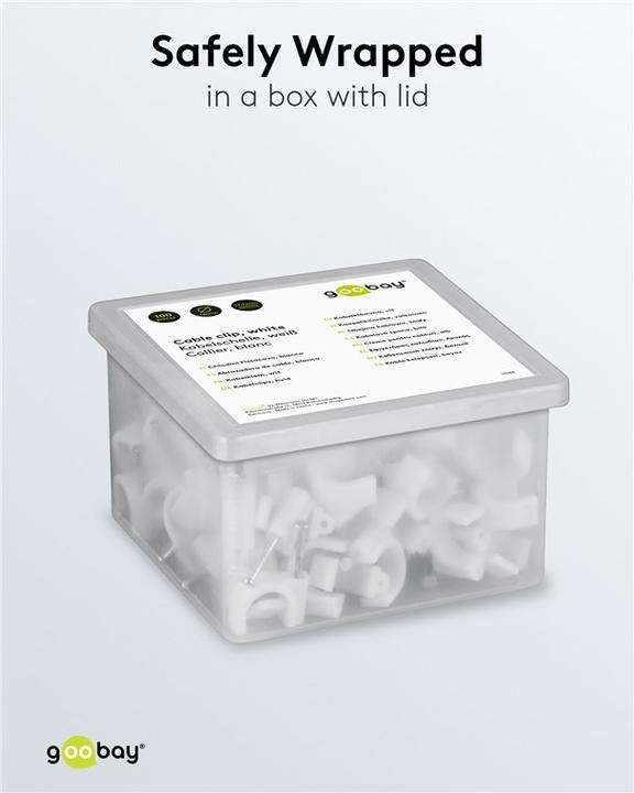 Actual product image Goobay Cable clamp, white max. cable diameter : 16.0 mm