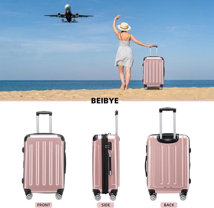 Produktbild Beibye 3-tlg. Hartschalenkoffer-Set (Handgepäck (bis 50l), M (50 - 90l), L (90 - 115l))