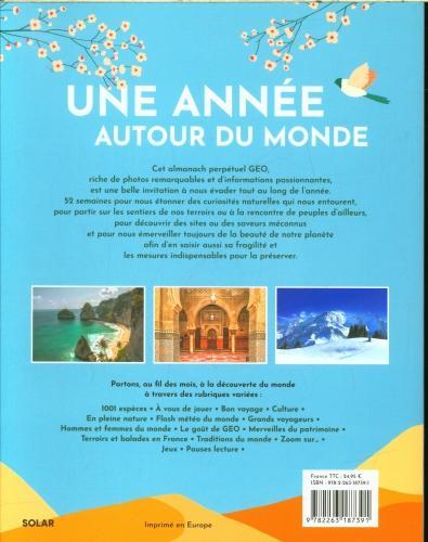 Actual product image Solar Une année autour du monde : almanach Geo (French, Bonfillon Pierre-Olivier, 2024)