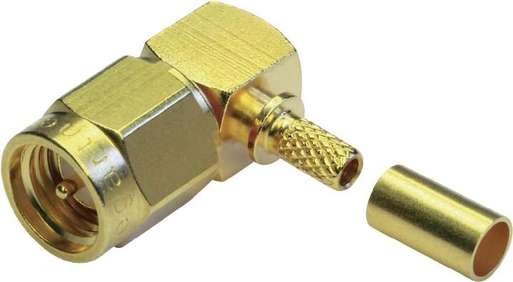 Immagine prodotto Telegärtner Spina angolare del cavo SMA a crimpare G01 C0405, G01 (RG-58 C/U), oro (standard)