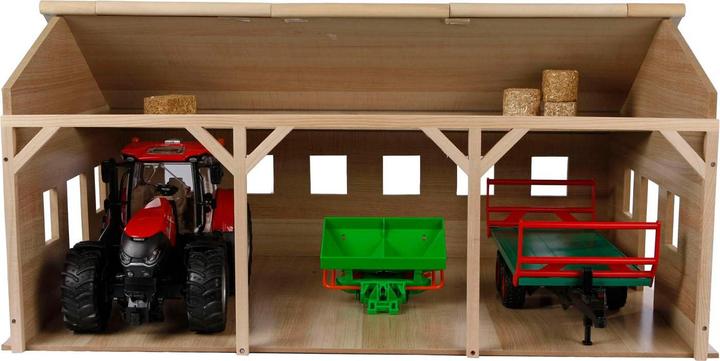 Produktbild Kids Globe Farming Agricultural Shed Wood für 3 Traktoren
