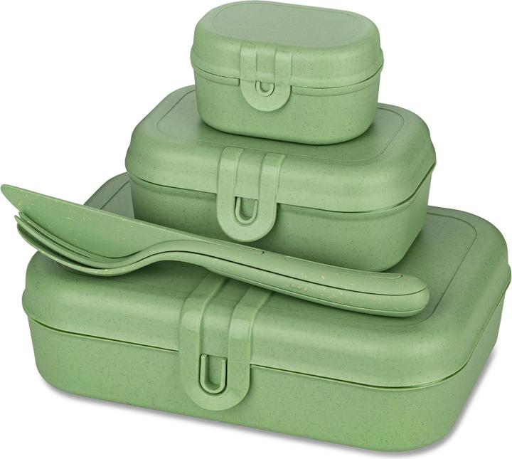 Koziol Lunchbox Pascal Ready 4 pezzi, verde