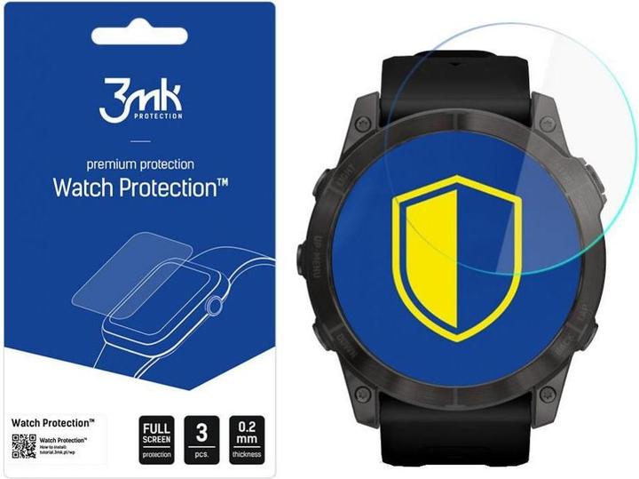 Actual product image 3MK hybrid glass Watch Protection FG for Garmin Fenix 7