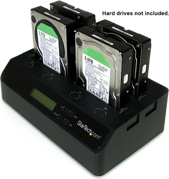 Actual product image StarTech 4 Bay Hard Drive Copy Station USB 3.0 / eSATA to SATA - HDD 1:3 Duplicator - Standalone Hard...