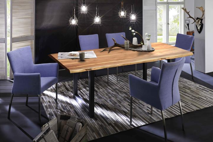 Produktbild SIT Möbel Massivholztisch Ux3.6 Akazie natur-antikschwarz (180 x 90 x 76 cm)