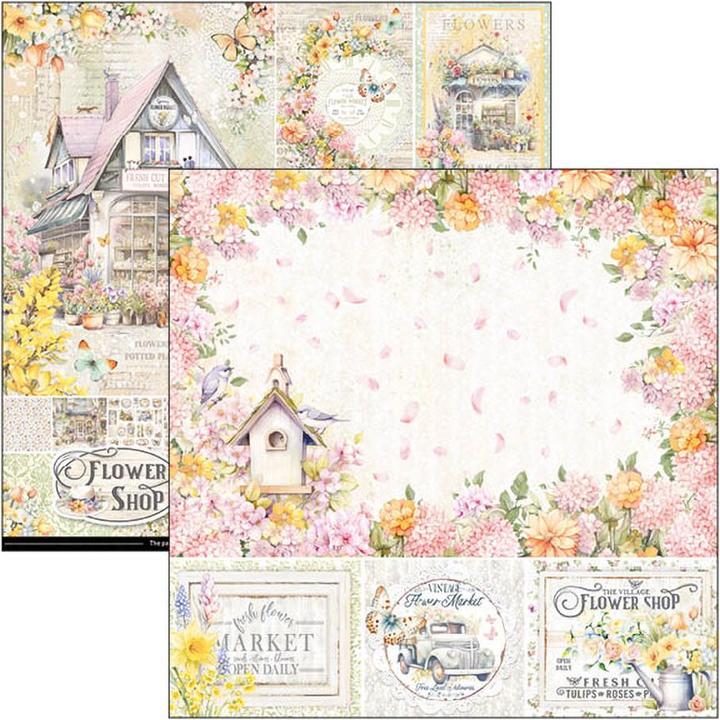 Produktbild Ciao Bella Scrapbook-Papier "Flower Shop", 12 Blatt, 30,5 x 30,5 cm (190 g/m², 12 x)
