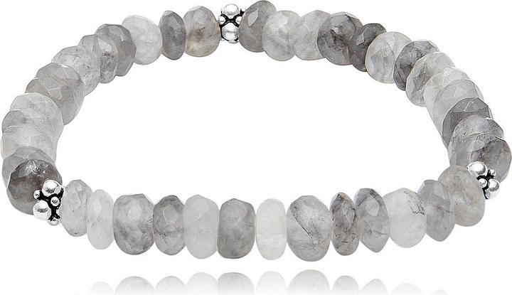 Produktbild Leyda Grauquarz Armband mit Silber (19 cm, Silber 925, Farbstein)
